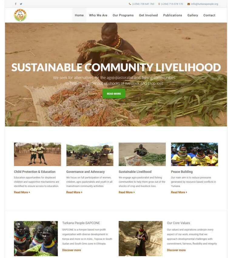 NGO Website Design, Kenya